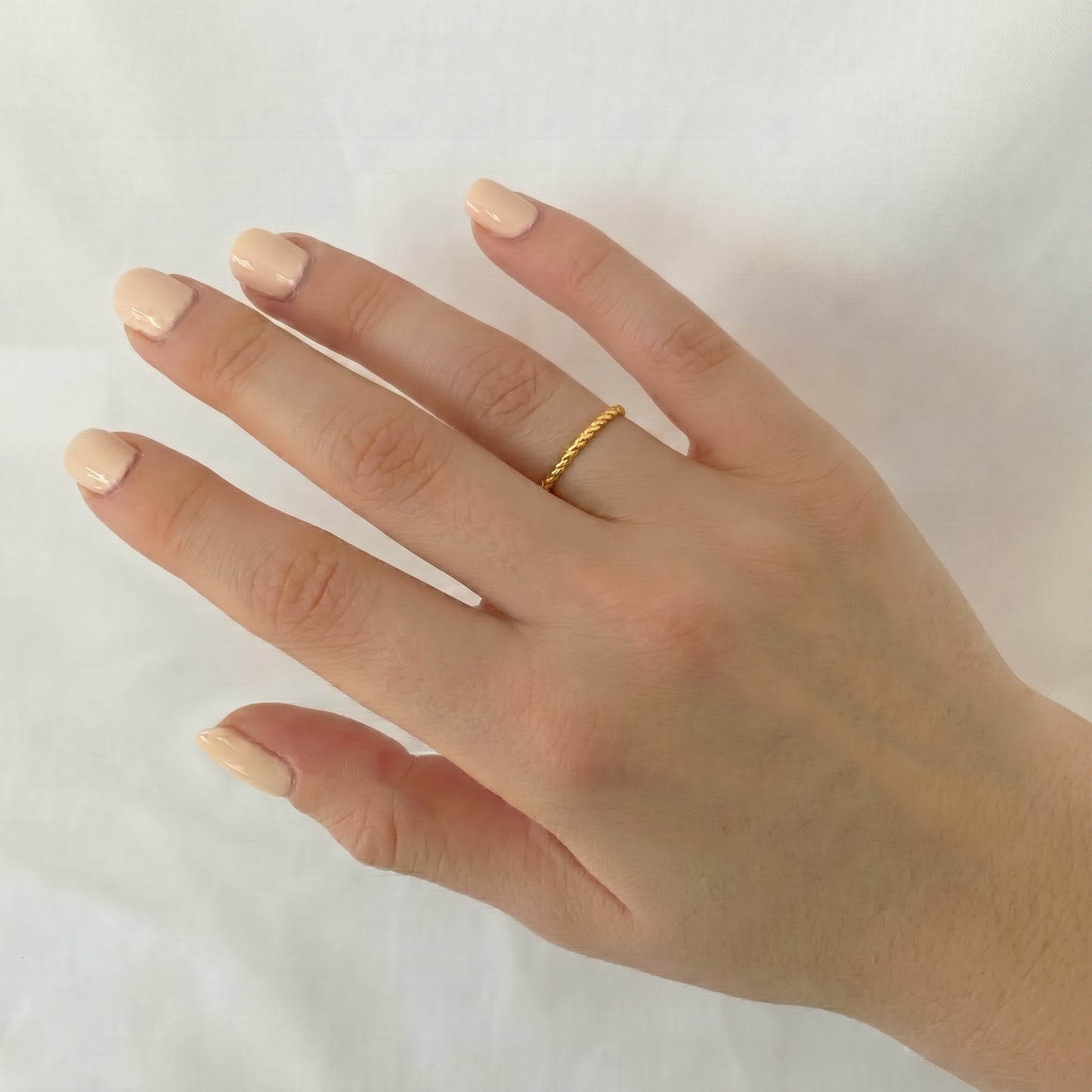 Gold Twisted Stackable Rings • B445