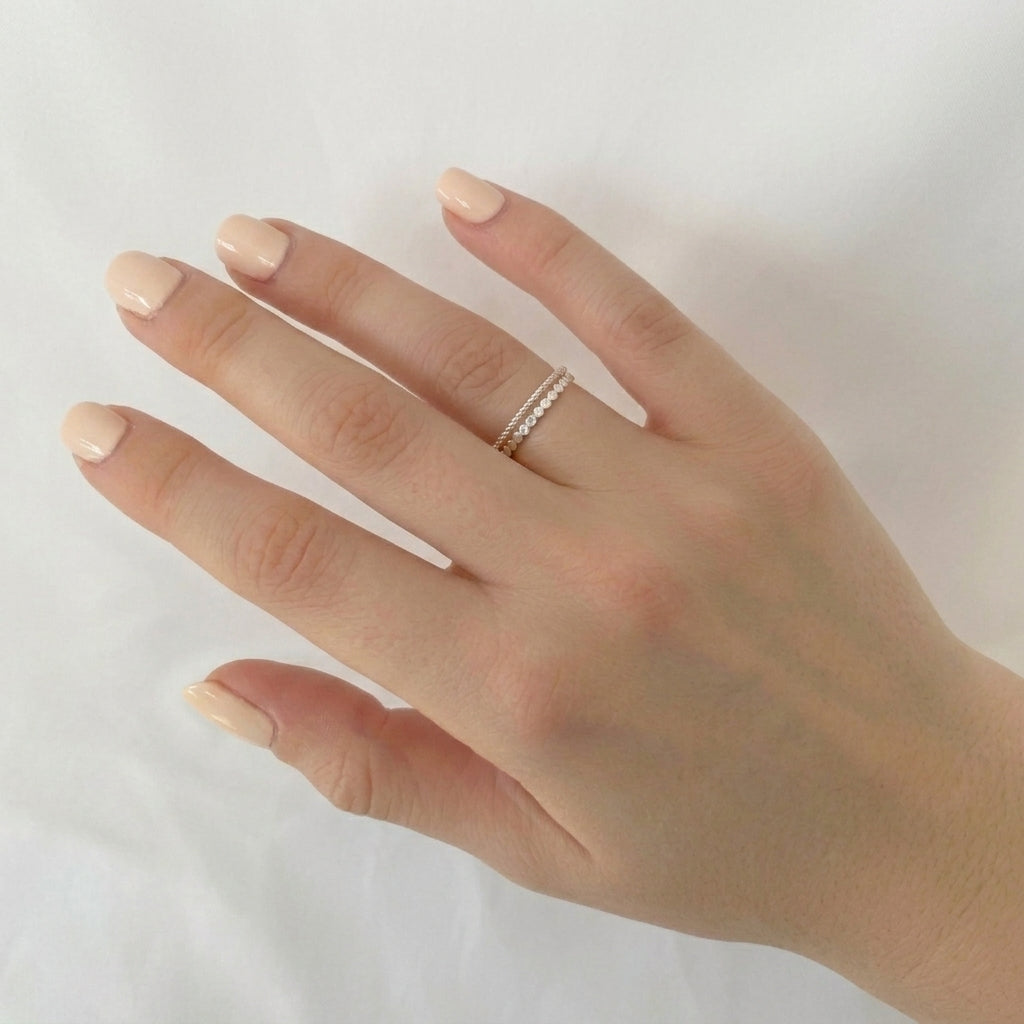 Silver Flat Stackable Rings • B294