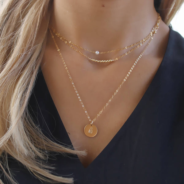 14K Gold Plated Bee Trendy Layered Necklace – Tooba Gallery