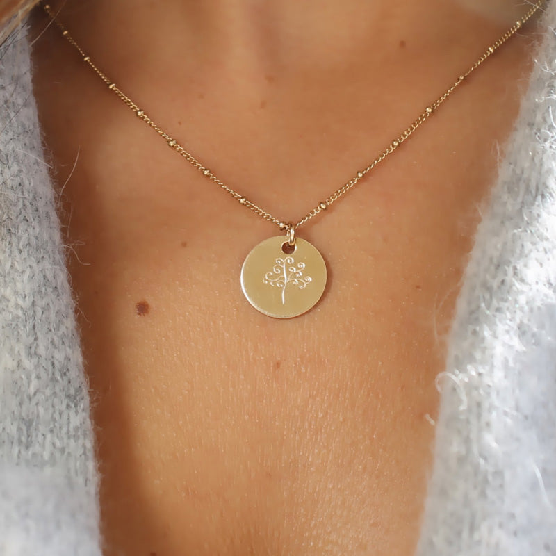 Gold Tree of Life Satellite Necklace
