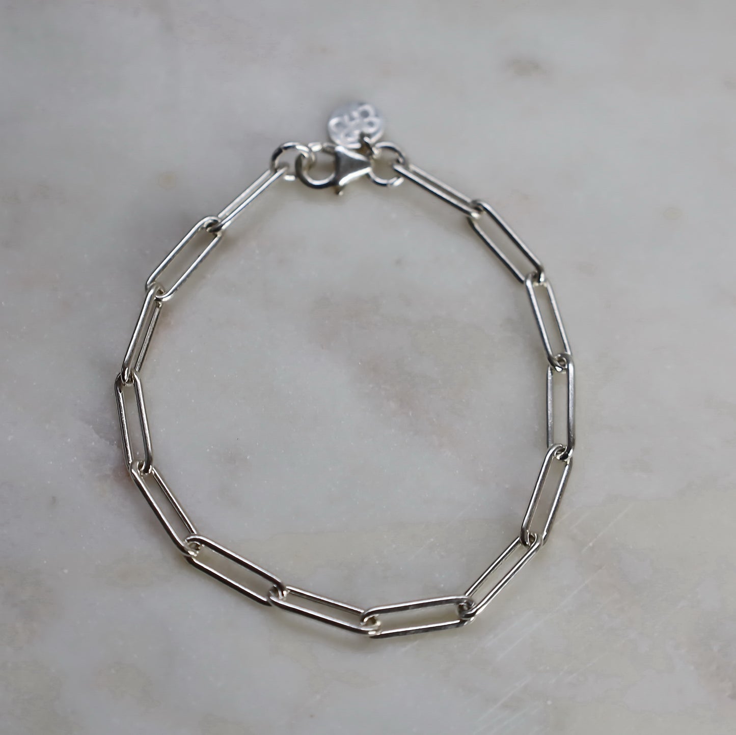 14K Gold Filled or Sterling Silver Paperclip Chain Bracelet • B329