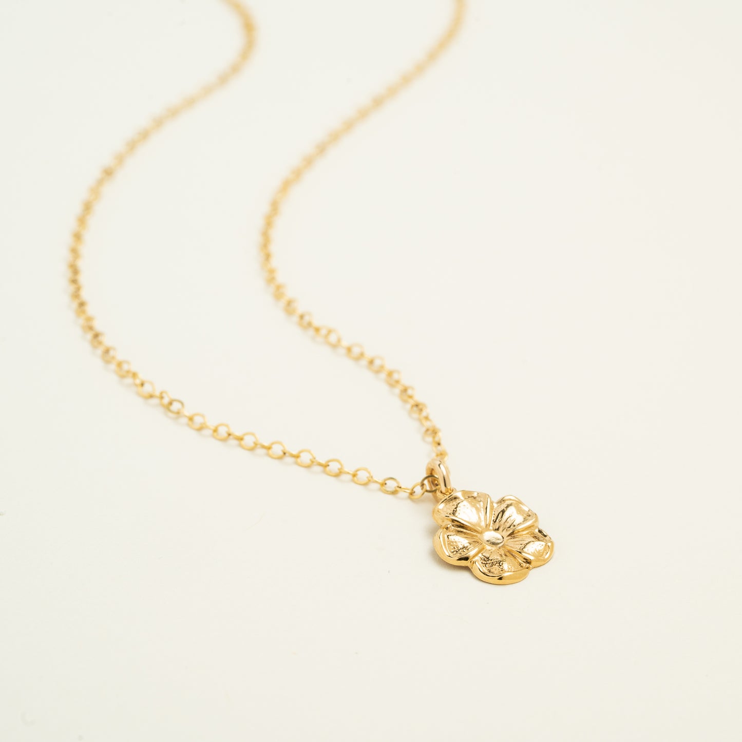 14K Gold Filled Flower Necklace • B318