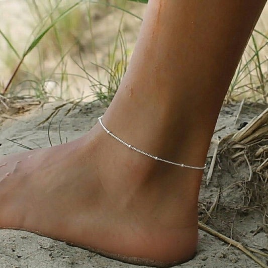Silver Satellite Anklet • B001