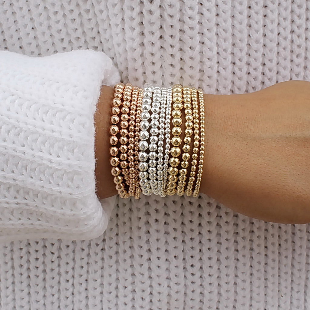 Gold Beaded Bracelets • B014