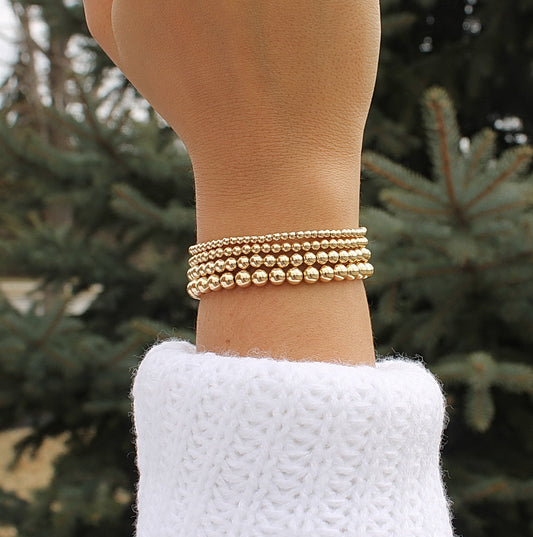 14k Gold Filled Beaded Bracelets • B014
