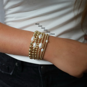14K Gold Filled Bracelets • AAA Quality Freshwater Pearls • Dainty Stackable Minimalist • Swimmable Non-Tarnish Jewelry • B063