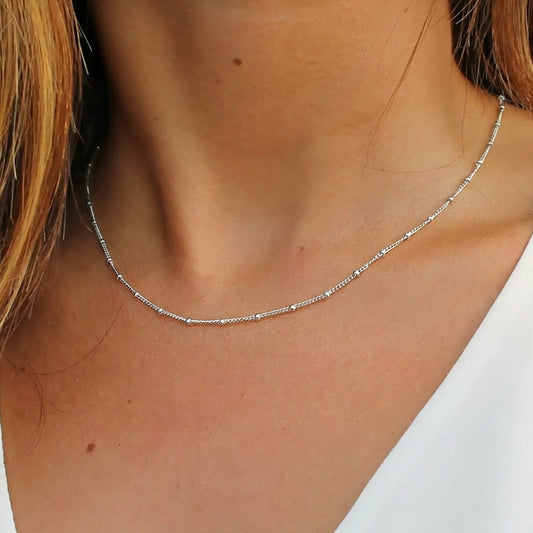 Silver Satellite Necklace • B108