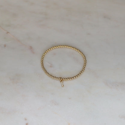 14K Gold Key Charm Bracelet • B435
