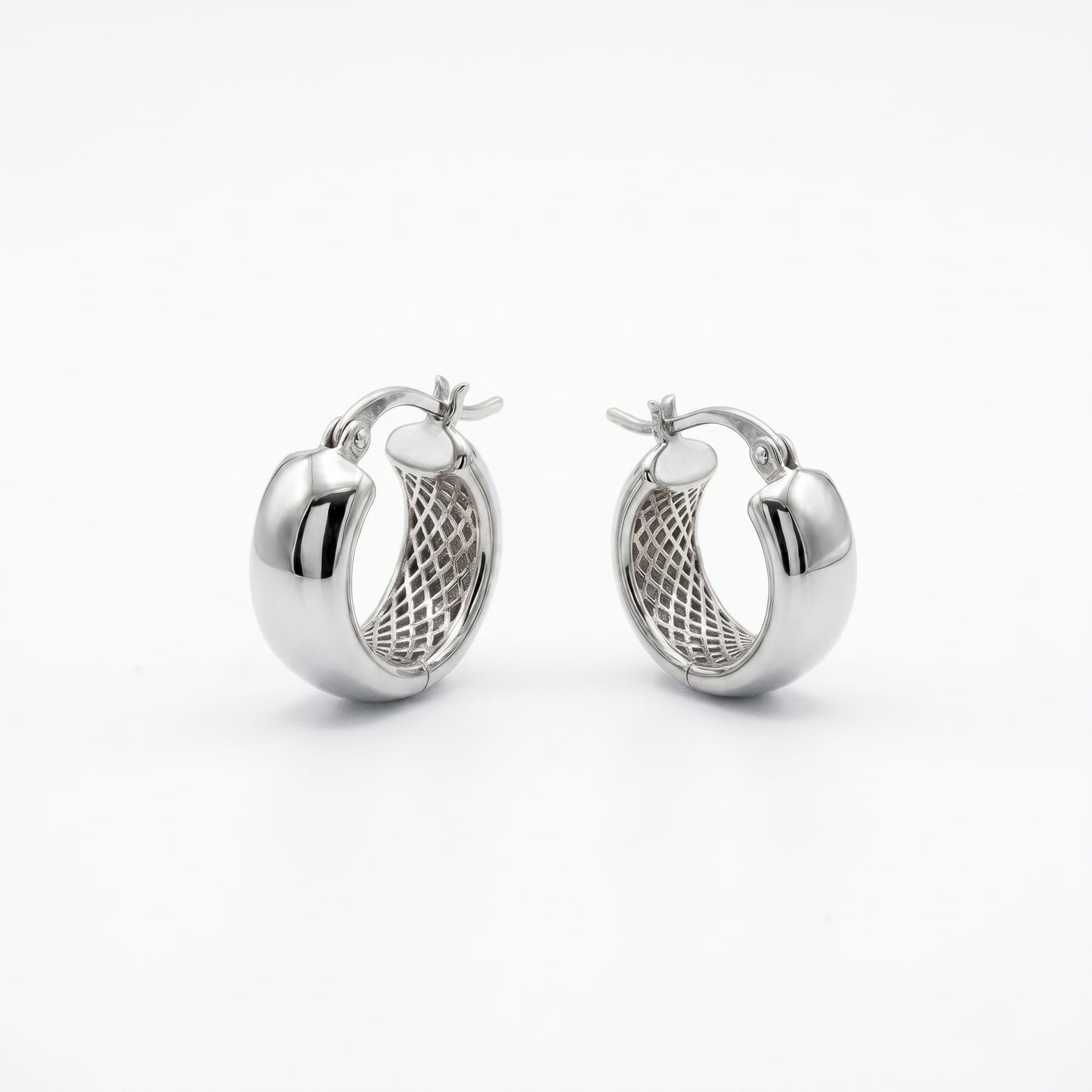 Silver Chunky Hoops
