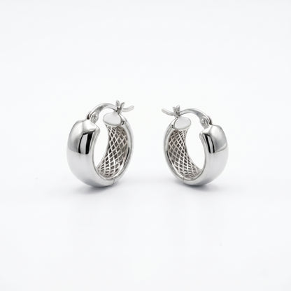 Silver Chunky Hoops