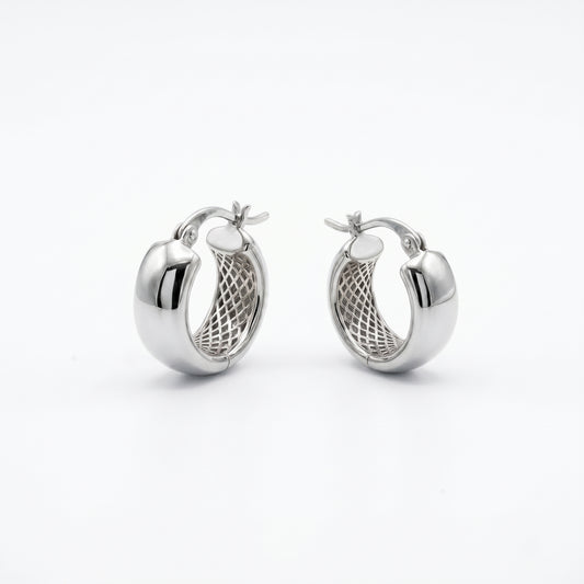 Silver Chunky Hoops