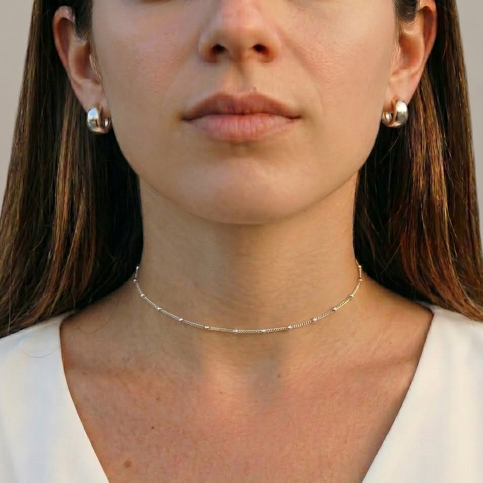 Silver Chunky Hoops