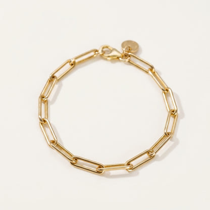 Gold Paperclip Chain Bracelet