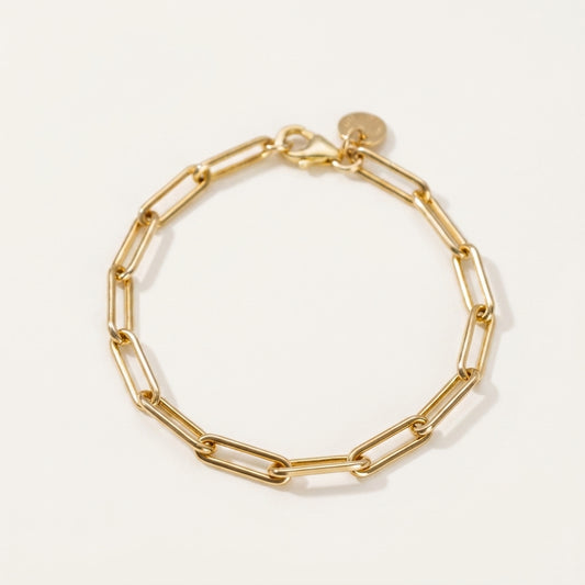 Gold Paperclip Chain Bracelet