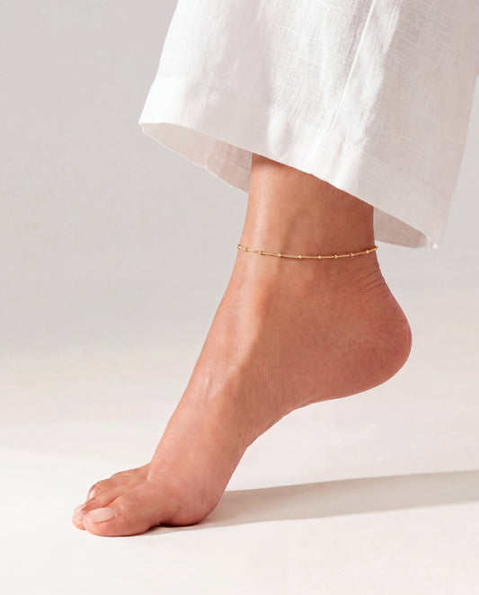 Gold Satellite Anklet • B001