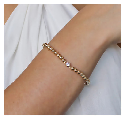 Cubic Zirconia Beaded Bracelet • B248