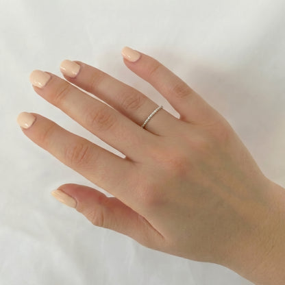 Silver Twisted Stackable Rings • B445