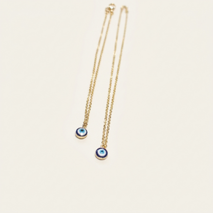 Gold Evil Eye Necklace Set