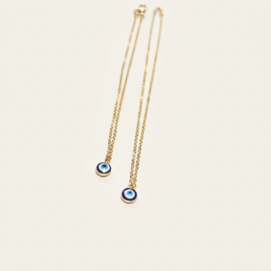 Gold Evil Eye Necklace Set