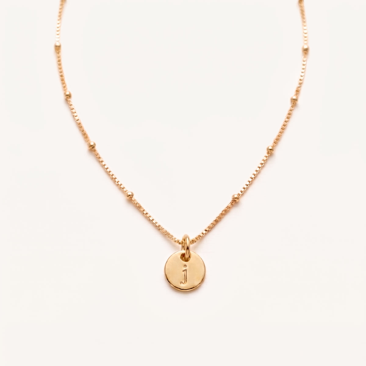 Gold Satellite Initial Necklace