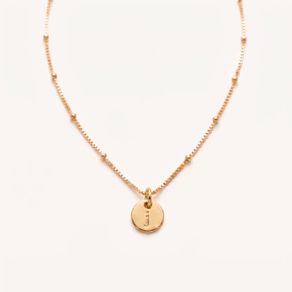 Gold Satellite Initial Necklace