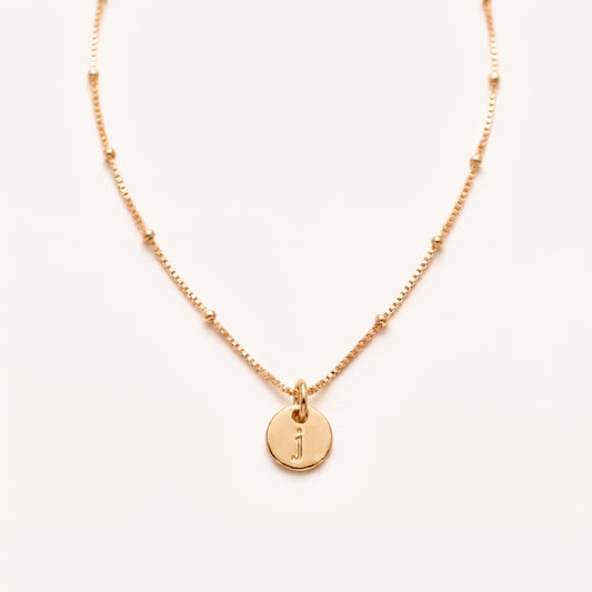 Gold Satellite Initial Necklace