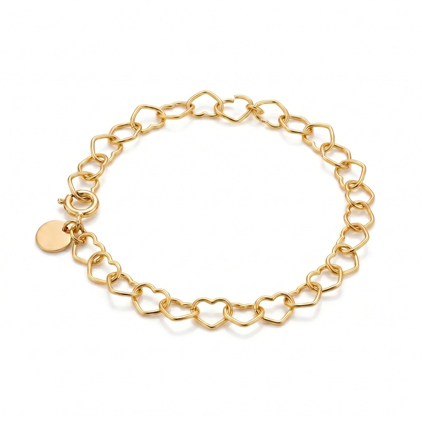 Gold Heart Chain Bracelet • B442
