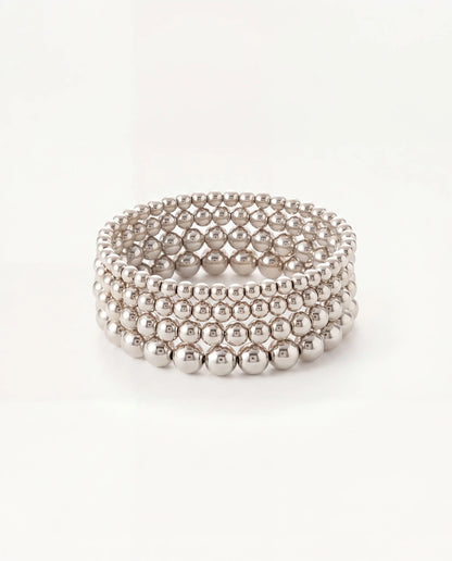Sterling Silver Beaded Bracelets • B014