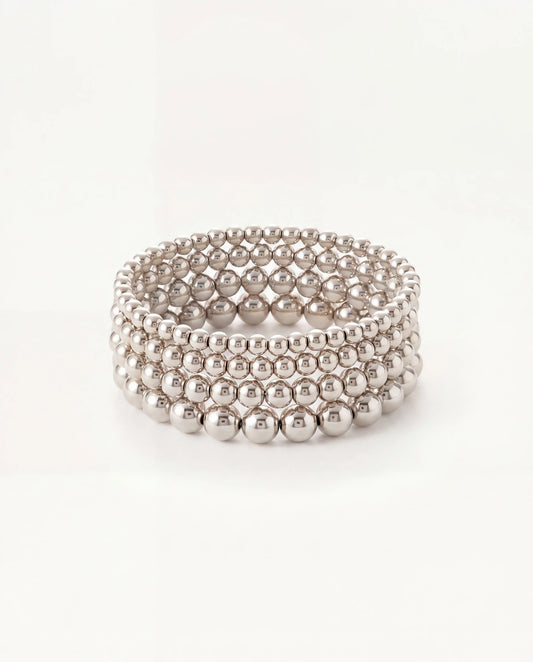 Sterling Silver Beaded Bracelets • B014