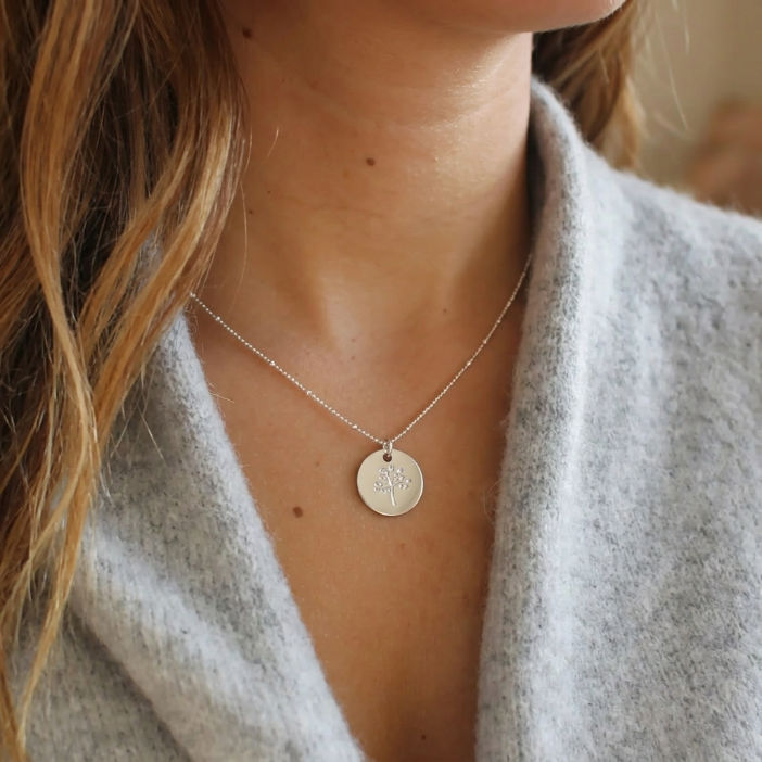 Silver Tree of Life Satellite Necklace