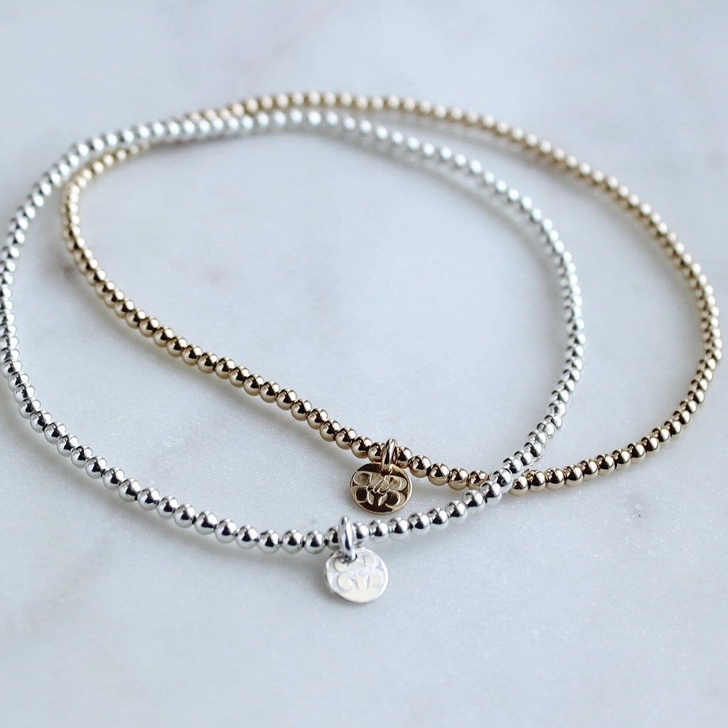 Gold Bead Anklet •  Silver Bead Anklet • Anklet Bracelet • Dainty Anklet • Beaded Anklets • Anklet Jewelry  • B264