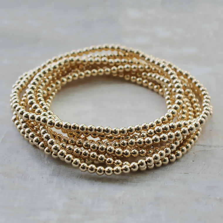 14K Gold Filled Beaded Bracelet • B019