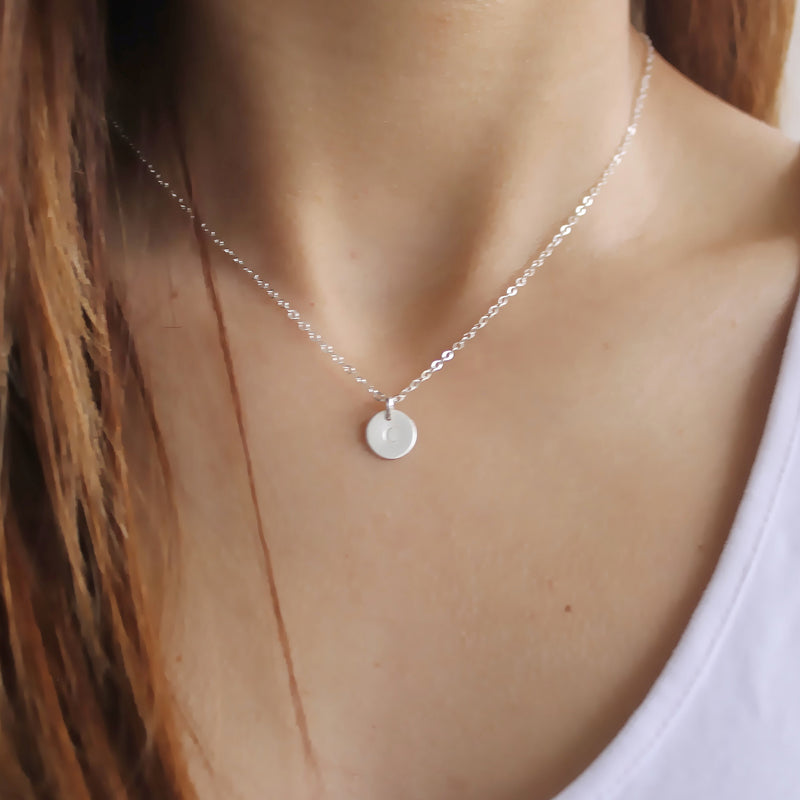 Sterling Silver Initial Necklace • B074