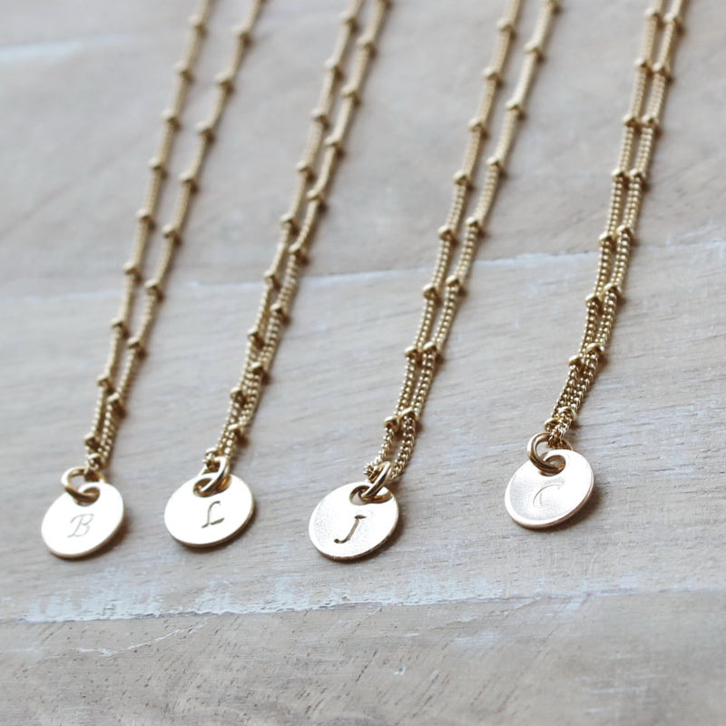 Satellite Initial Necklace