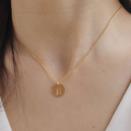 Personalized Gold Initial Necklace • B082