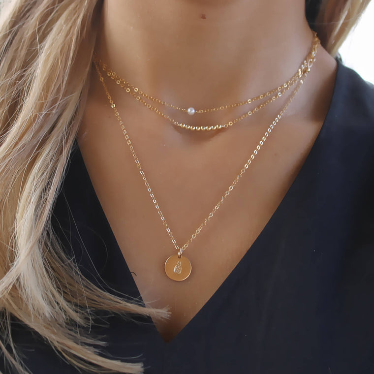 Gold Layered Necklace Set • B103