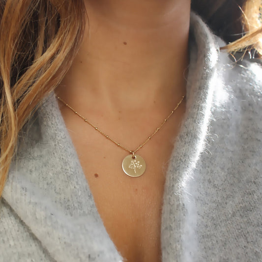 Silver Tree of Life Satellite Necklace