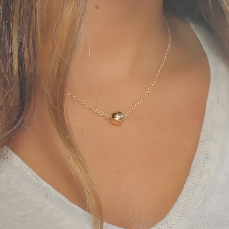 Single Bead Dot Necklace • B191