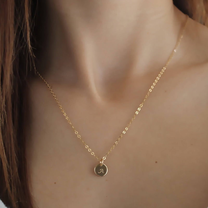 Initial Disc Necklace