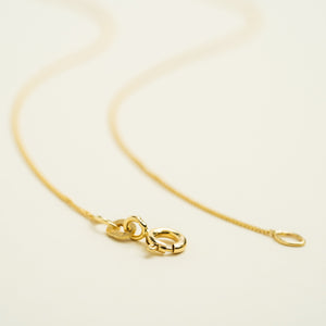 14K Solid Gold Hamsa Charm Necklace • B309