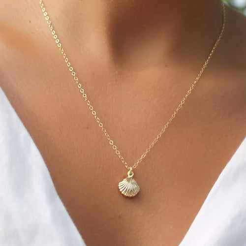 Gold Seashell Necklace • B289