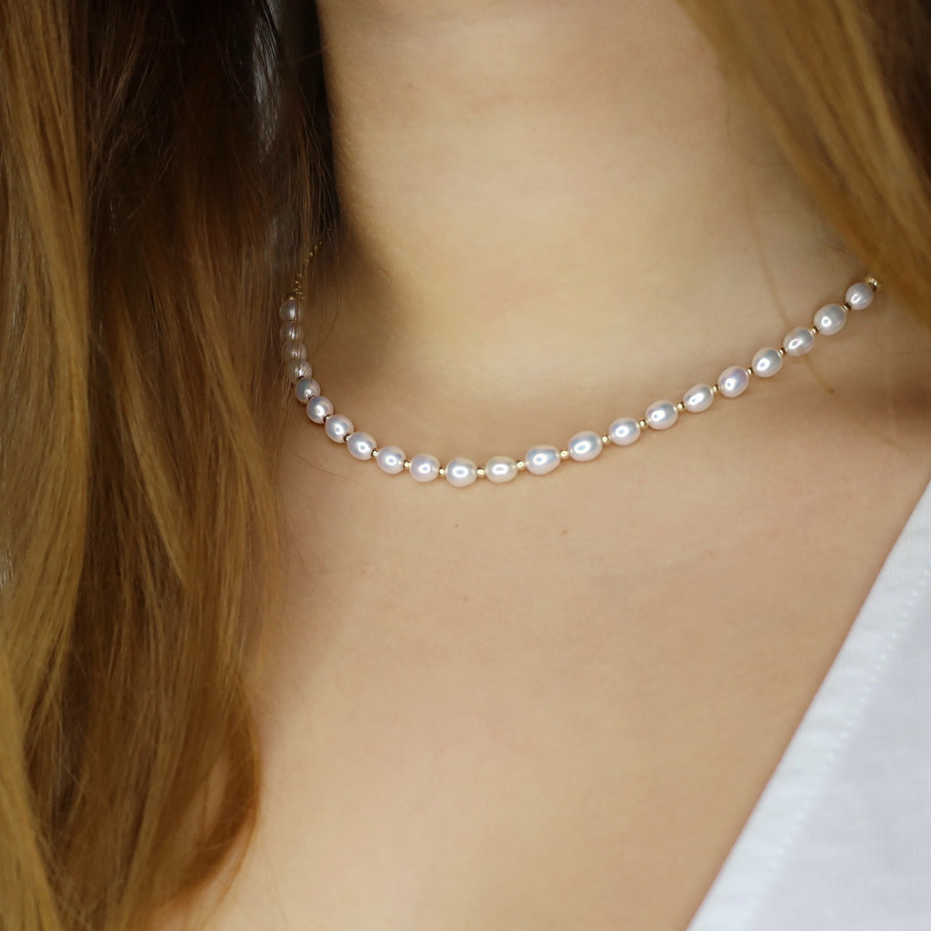 Freshwater Pearls Beaded Necklace • B300