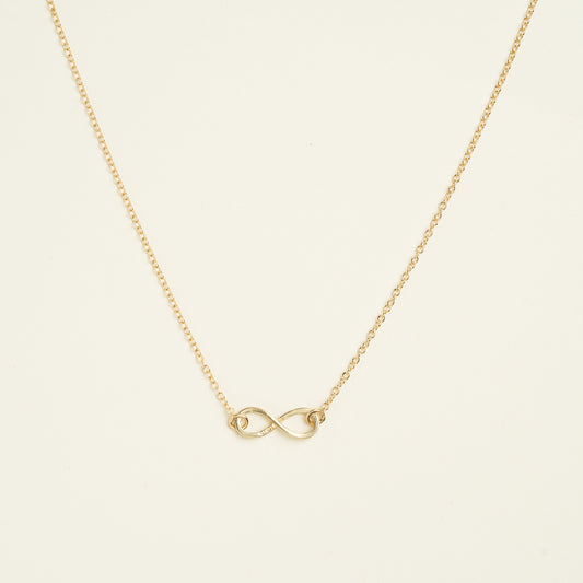 14K Solid Gold Infinity Sign Necklace • B316