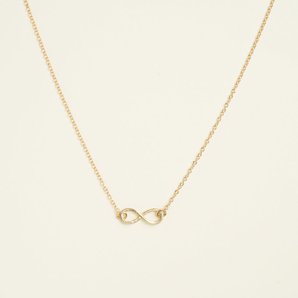 14K Solid Gold Infinity Sign Necklace • B316