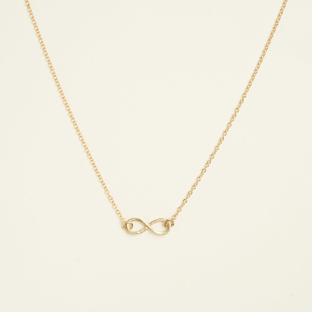 14K Solid Gold Infinity Sign Necklace • B316