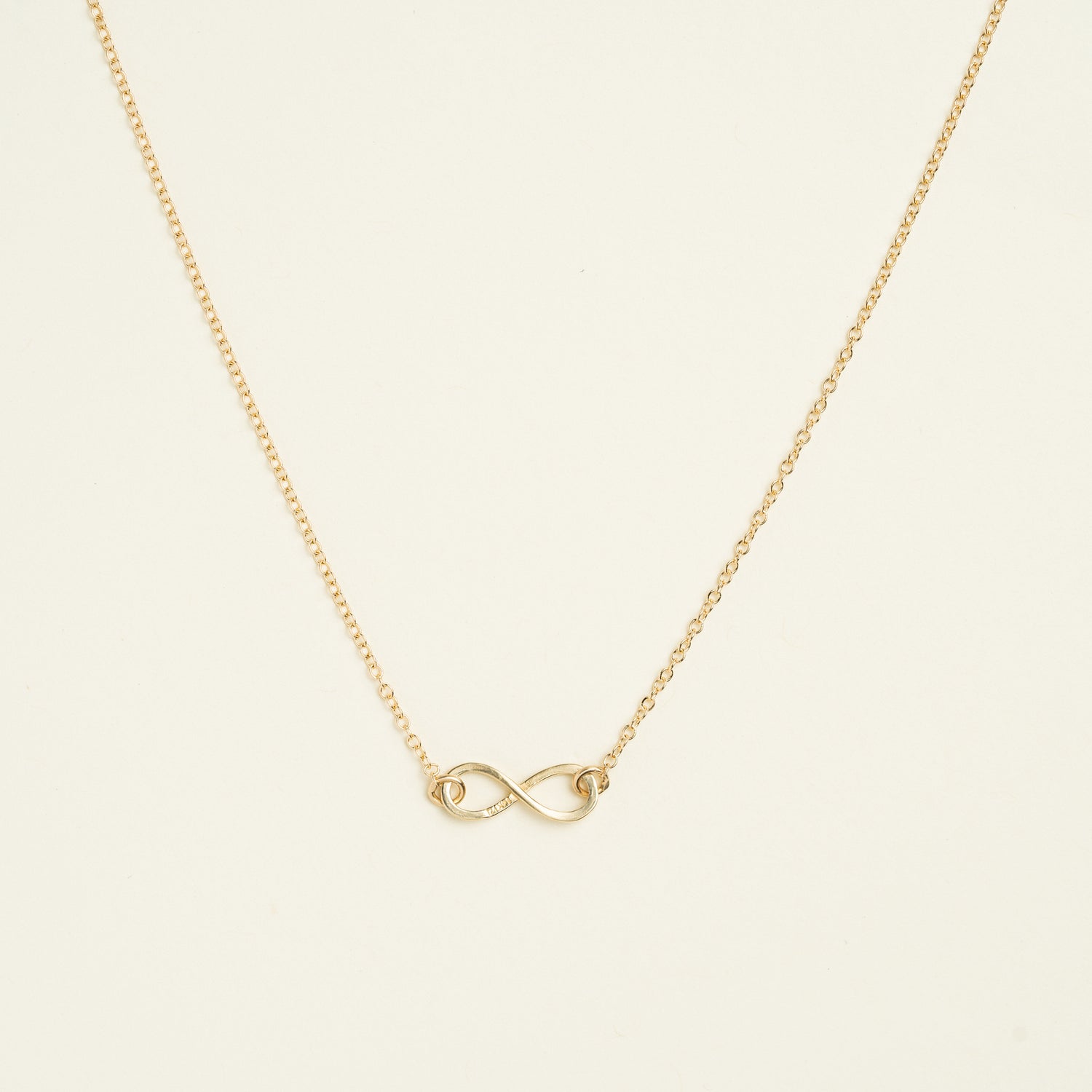 14K Solid Gold Infinity Sign Necklace • B316