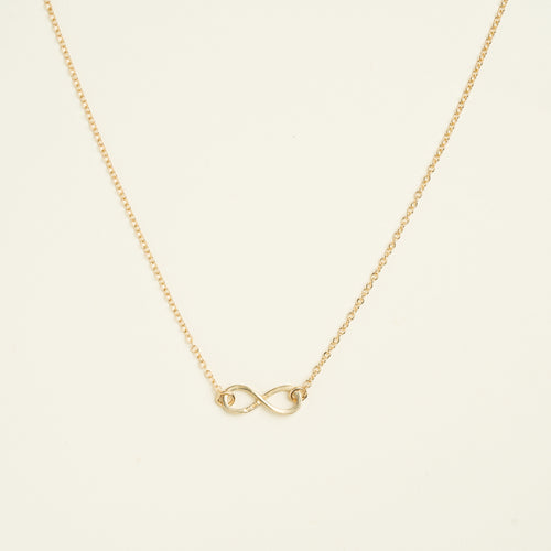 14K Solid Gold Infinity Sign Necklace • B316