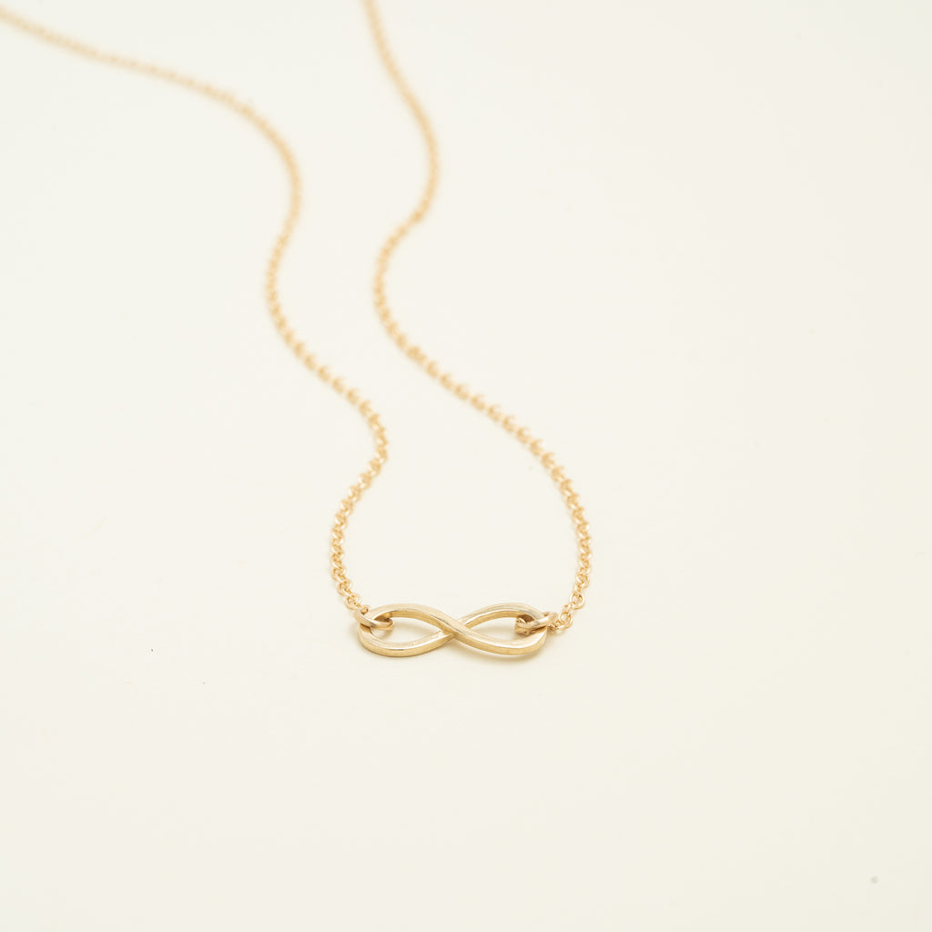 14K Solid Gold Infinity Sign Necklace • B316