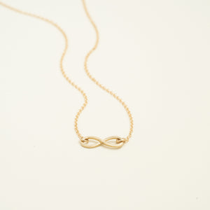 14K Solid Gold Infinity Sign Necklace • B316