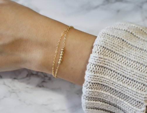 Dainty Gold Beaded Bracelet For Women